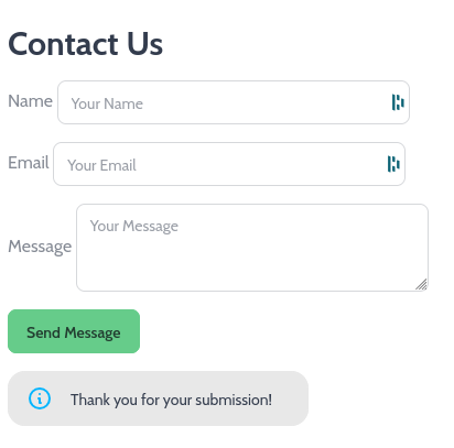 contact form submission example