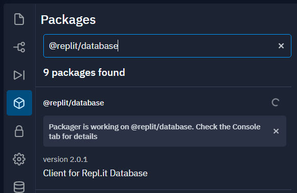 Packages Sidebar