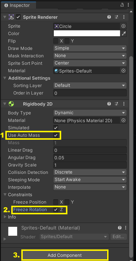 Circle Rigidbody2d