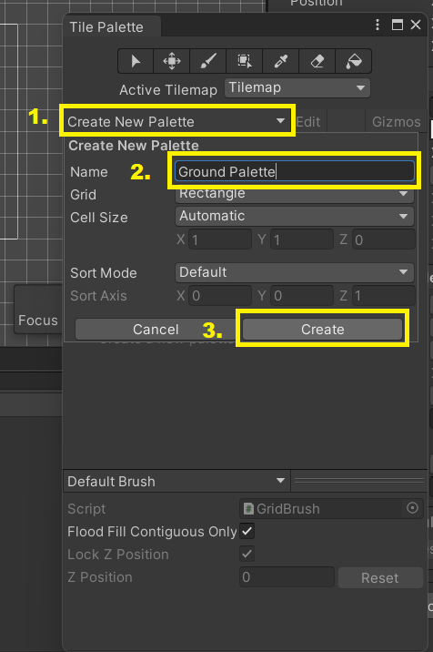 Tilemap Create Palette