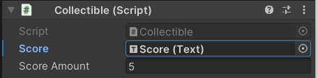 Score Text GameObject